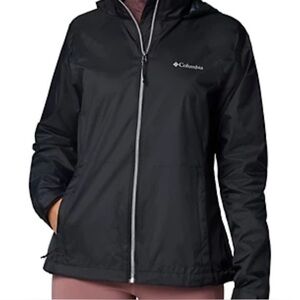Columbia Charcoal Hooded Windbreaker